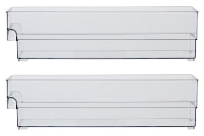 Orsina Versatile Small Set Of Two Clear Fridge Bin OrganizersClear Fridge OrganizersSturdy Fridge Storage from B&Q