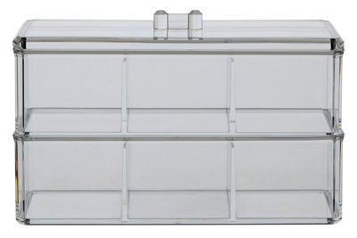 Orsina Six Compartment Plastic Cosmetics OrganiserMakeup Drawer OrganiserCosmetic Storage BoxMakeup Tray from B&Q