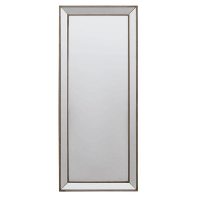 Orsina Champagne Rectangle Wall MirrorWooden Frame Mirror With Sleek FinishSmall Mirror For Dressing Area from B&Q