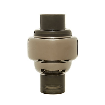 Orsina Cayden Small Smoked Black And Silver Vase from B&Q