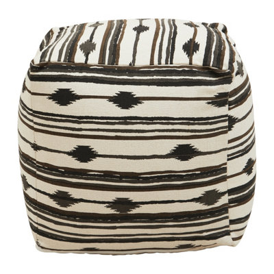 Orsina Cefena Square Pattern Pouffe from B&Q