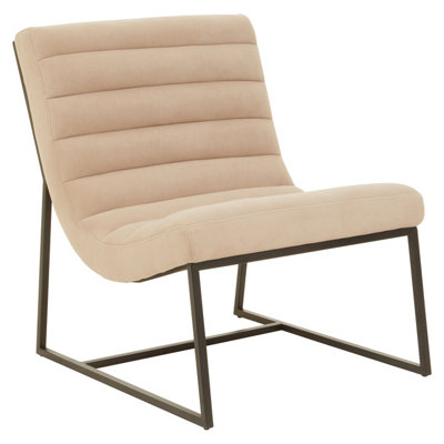 Premier Housewares Interiors By Premier Velvet Cocktail Chair Ivory