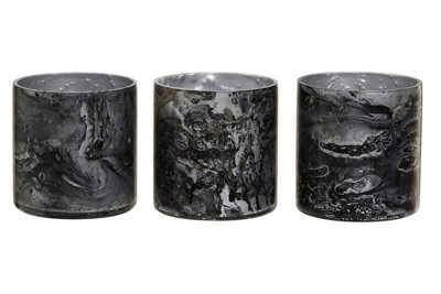 B&Q -  Garan Set Of 3 Grey Tealight Holders