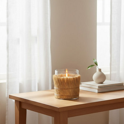 Orsina Modern Natural Candle HolderCoastal Styled Medium Candle HolderNatural And Round Glass Candle Holder from B&Q