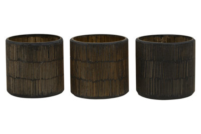 Orsina Gaia Set Of 3 Mosaic Tealight Holders from B&Q