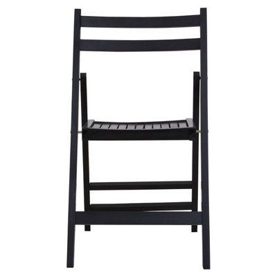 Premier Housewares Interiors By Premier Wood Black Finish Folding ChairSpace-Saver Camping ChairEasy Foldable Wood ChairEasy To Clean Chair from B&Q