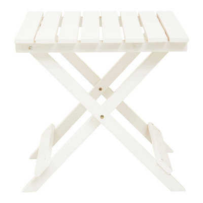 Orsina White Folding Table Small Folding TableEasy To Clean Wooden Folding TableSpace-Saver Fold-Out Table from B&Q