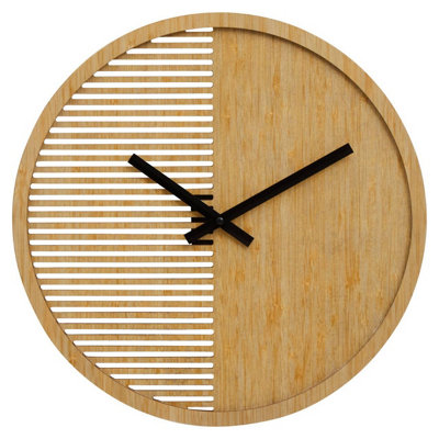 Orsina Contemporary Small Wooden Wall ClockLarge Wood Dial Clock In KitchenEasily Maintained Large Wall Clock from B&Q