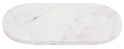 Orsina Marmore Oblong White Marble Serving Tray from B&Q