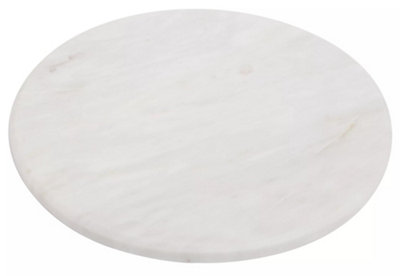 Orsina Round White Marble Chopping Board from B&Q