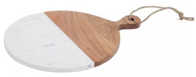 Orsina Small Marble And Acacia Wood Chopping Board from B&Q