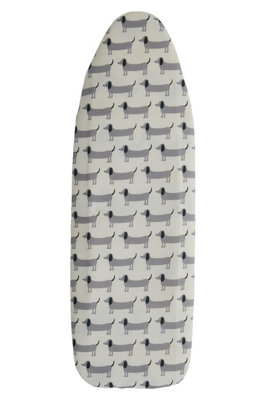 Orsina Sausage Dog Ironing Board CoverFun Dachshund Print With Padded Cotton Surface For Smooth IroningElastic from B&Q
