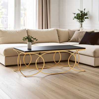 Orsina Kia Black Wooden Coffee Table from B&Q