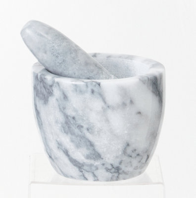 Premier Housewares Salerno Grey Marble Tapered Mortar And Pestle from B&Q