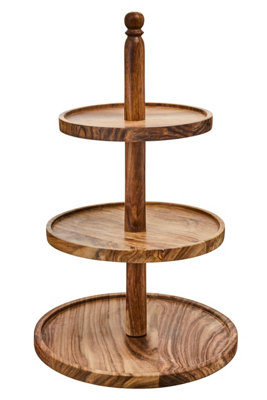 Orsina Kora Sheesham Wood Three Tier Cake Stand from B&Q