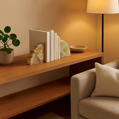 Orsina Two Onyx Bookends,easy Accessible Bookends SculptureEasy To Clean Onyx Marble Bookends from B&Q