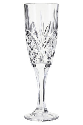 Orsina Beaufort Crystal 210Ml Clear Drink Flute from B&Q