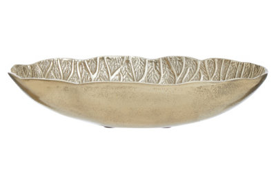 Orsina Unisex Gold Elegant Silver Finish Lotus Leaf Bowl With Sculptural Design, Stylish Decorative Bowl For Displaying In - Image 4