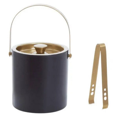  - Mixology Black And Gold Finish Ice Bucket