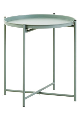 Orsina Side Table With Round Grey TopSpace Saving And Durable Small Side Tables By CouchSleek Bedside Table from B&Q