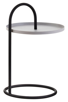 Orsina Space Saving And Functional Grey And Black Hanging Top Side TableSecured Design Lounge TableCorner Table from B&Q