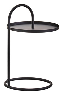 Orsina Secured Design Black Hanging Top Side TableSpace Saving And Functional Lounge TableSide Table By Couch from B&Q