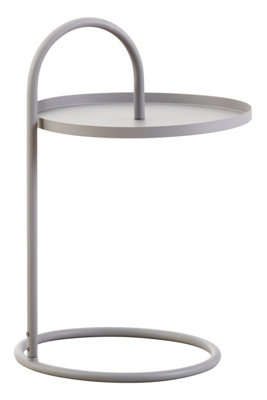 Orsina Versatile Grey Hanging Top Side TableSpace Saving And Functional Lounge TableSleek Side Table By Couch from B&Q