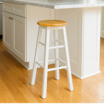 Orsina Chester Tall White Bar Stool from B&Q