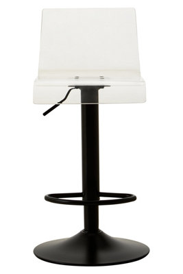 Orsina Modern Acryclic And Black Metal Bar StoolLuxurious Bar Stool For KitchenComfortable Metal Bar Stool from B&Q