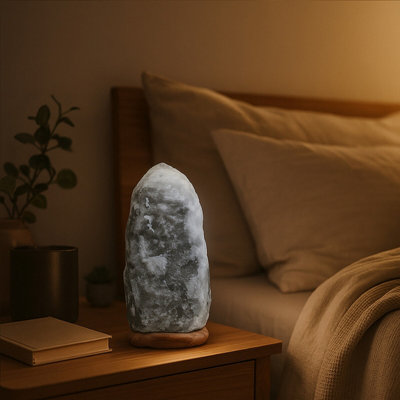 Orsina Grey Natural Salt Lamp,reduce Stress Salt Lamp Grey,hassle-Free Care Himalayan Saltlamps from B&Q