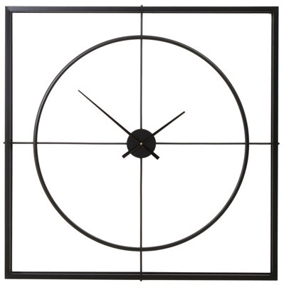 Orsina Trinity Black Finish Wall Clock from B&Q