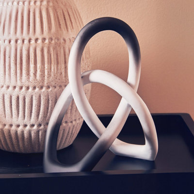Orsina Versatile Black And White SculptureEasy To Maintain Loop Design SculptureAbstract Design Sculpture from B&Q