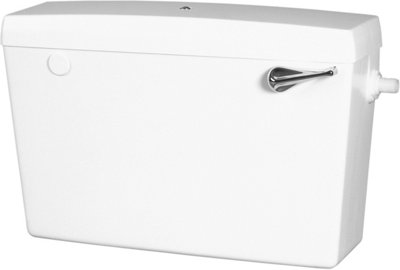 B&Q -  Cfe41Wh Elan Low  Level Dual Overflow Cistern In White With Side Inlet Dual Overflow