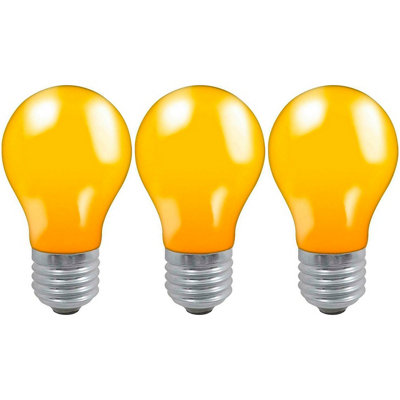 Crompton Lamps 25W Gls E27 Dimmable Colourglazed Ip65 Amber (3 Pack) from B&Q