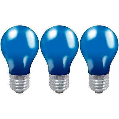 Crompton Lamps 25W Gls E27 Dimmable Colourglazed Ip65 Blue (3 Pack) from B&Q