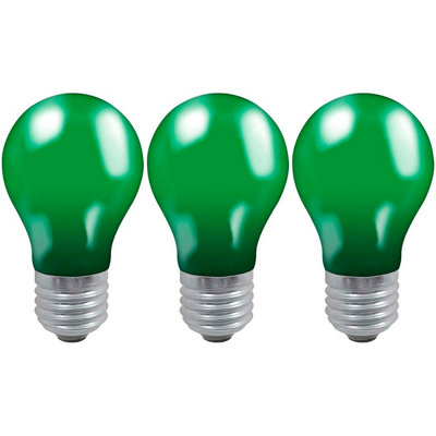 Crompton Lamps 25W Gls E27 Dimmable Colourglazed Ip65 Green (3 Pack) from B&Q