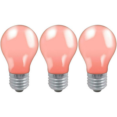 Crompton Lamps 25W Gls E27 Dimmable Colourglazed Ip65 Pink (3 Pack) from B&Q