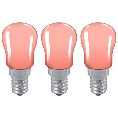 Crompton Lamps 15W Pygmy E14 Dimmable Pink (3 Pack) from B&Q