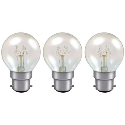 Crompton Lamps 15W Golfball B22 Dimmable Colourglazed Ip65 Warm White Clear (3 Pack) from B&Q