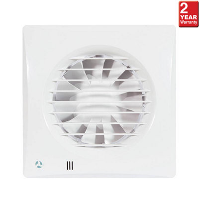 Airflow Aria Quiet Timer Bathroom Extractor Fan26.9 L/s100mmQuietIp452 Year Warranty from B&Q