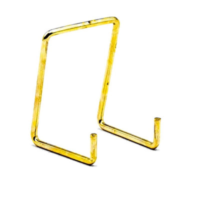 B&Q -  Pack Of 10 Small 65mm Wire Plate Stands Brassed Brass Coated (Size 1)
