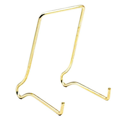 B&Q -  Pack Of 10 Medium 115mm Brassed Wire Plate Stands Size 2Metal Display Stands