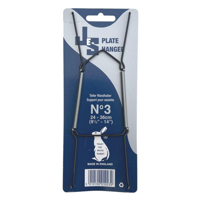 Jes Hanging Plate Wire Black No 3 (24Cm-36Cm) from B&Q