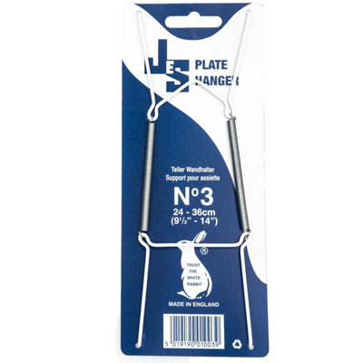 Jes Hanging Plate Wire White No 3 (24Cm-36Cm) from B&Q