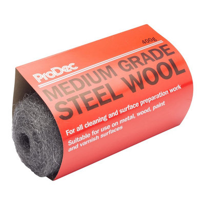 Prodec 400G Medium Grade Steel WoolWire Wool For CleaningPolishing & Surface Preparation from B&Q