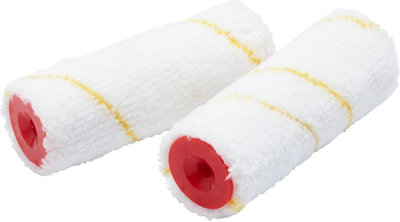 Prodec Advance 2 Pack Jumbo Core 4" Short Pile Microfibre Mini Paint Rollers from B&Q