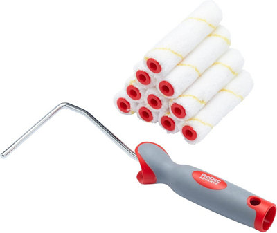 B&Q - ProdecShort Pile Microfibre Roller & Frame (10 Pack)4" /100mm