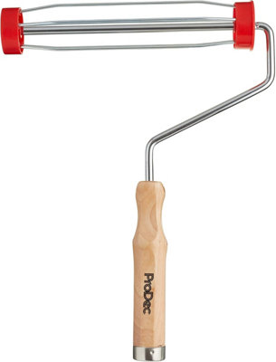 Prodec 9 Inch X 1.75" Wooden Handle Trade Professional Paint Roller Frame With Anti-Slip 5 Wire Cage And Screw Fit from B&Q