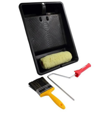 Prodec 4 Piece Masonry Roller Kit With Paint Brush from B&Q