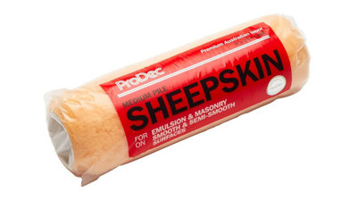 Prodec 9 Inch X 1.75" Medium Pile Sheepskin Paint RollerPremium Quality Merino Wool from B&Q